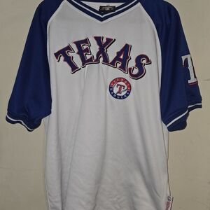 Texas Rangers Blue and White Jersey